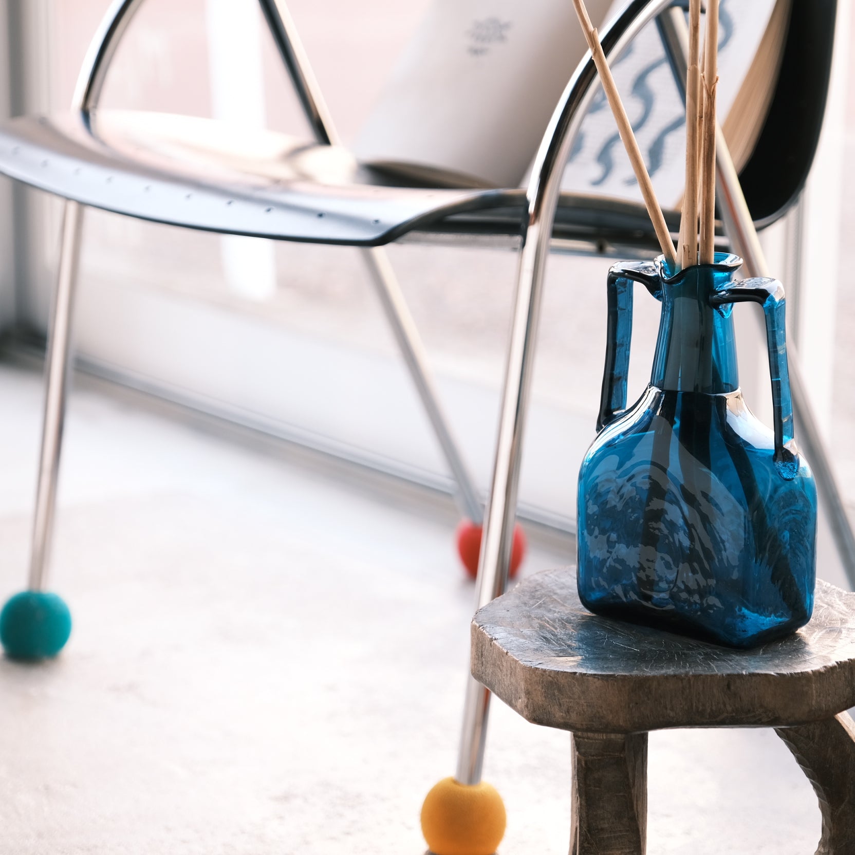 セナ】小谷眞三 ビン2点 セナ】小谷眞三 ビン2点 両手付瓶［ブルー