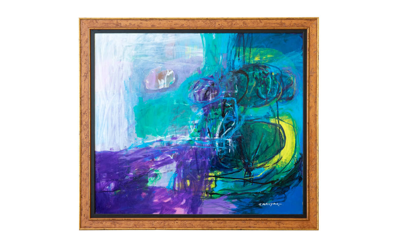 匿名配送/希少】アクリル画/増島 豊治/アート/額 匿名配送/希少