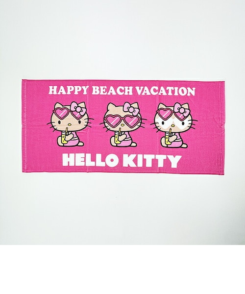 希少レア ハローキティ 日焼けキティ ボード フェイスタオル 2002