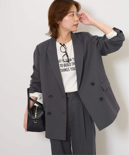 ダブルフロントチェックジャケット｜ジャーナルスタンダード