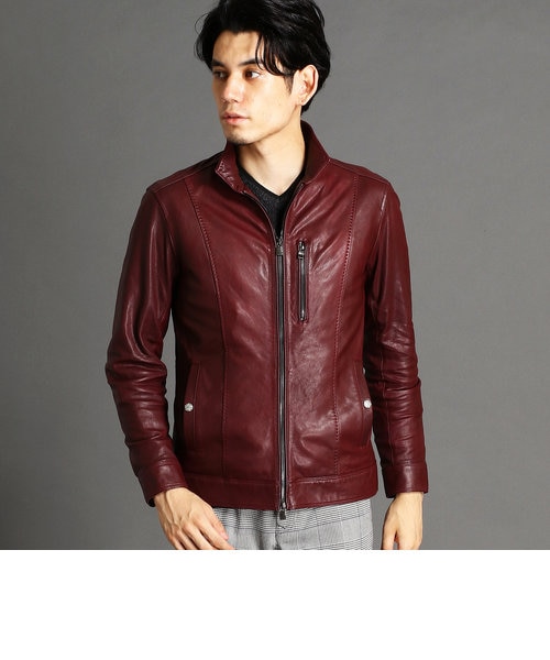Nicole Club for Men 赤 レザー シングルライダースジャケット