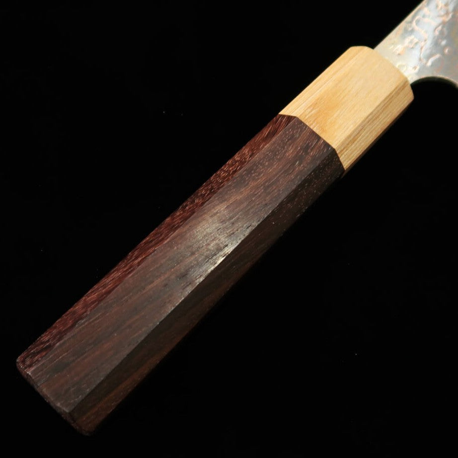 佐治武士SAJITAKESHI ペティ VG10 有色ダマスカス 紫檀八角柄（130mm