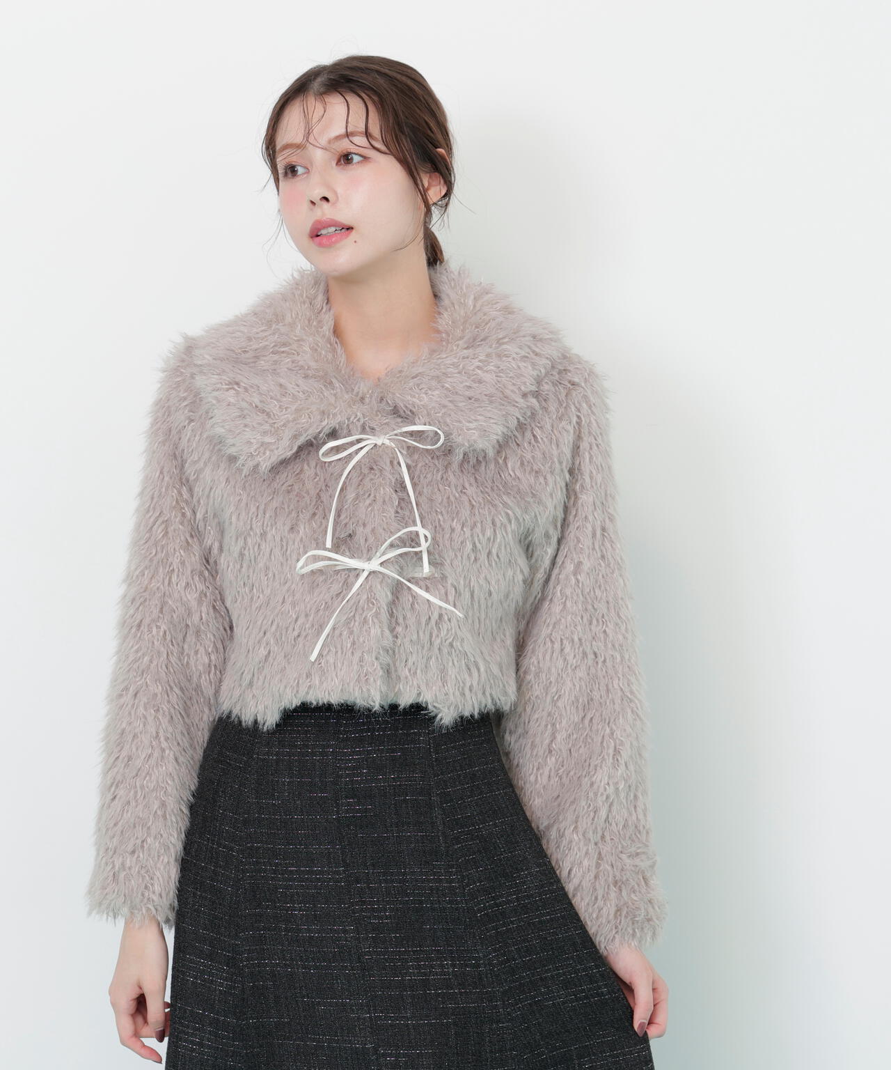 リボンダッフルショートファーコート | JILL by JILL STUART（ジル