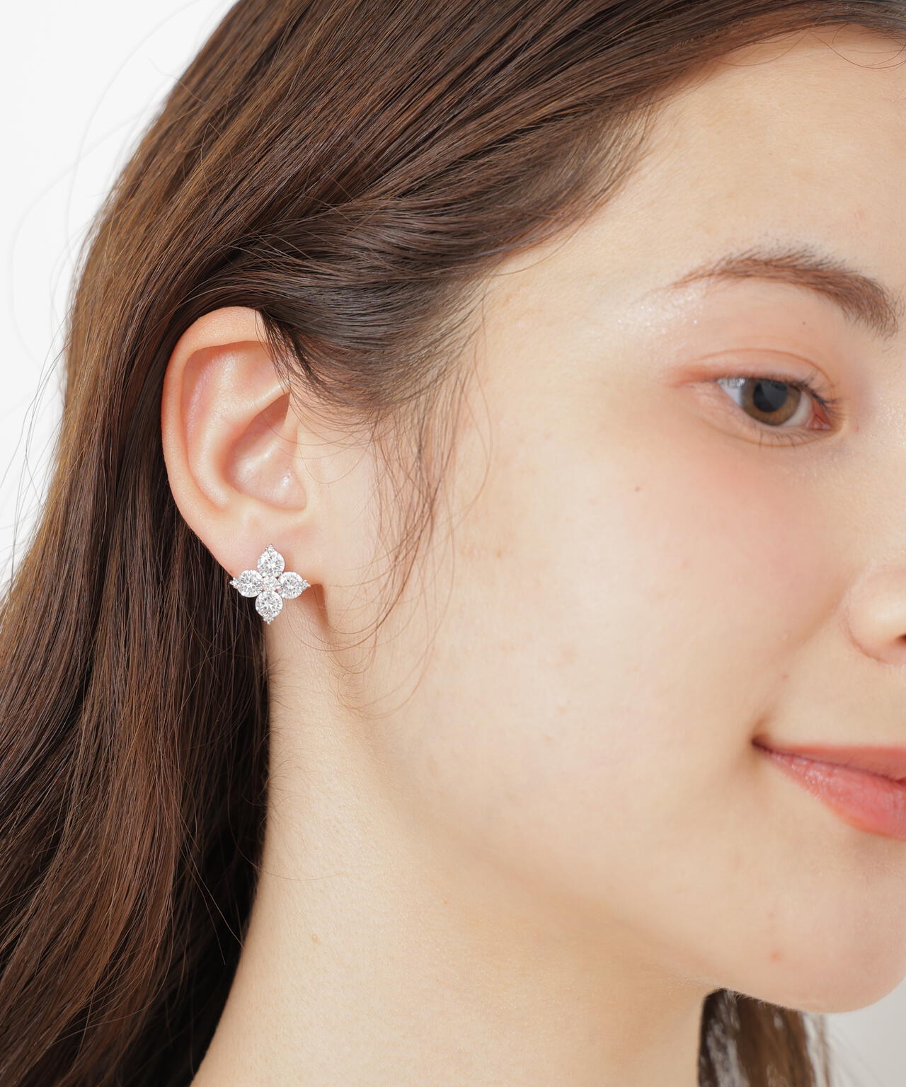 Cubic 大粒クローバーピアス | JILL by JILL STUART（ジル バイ ジル