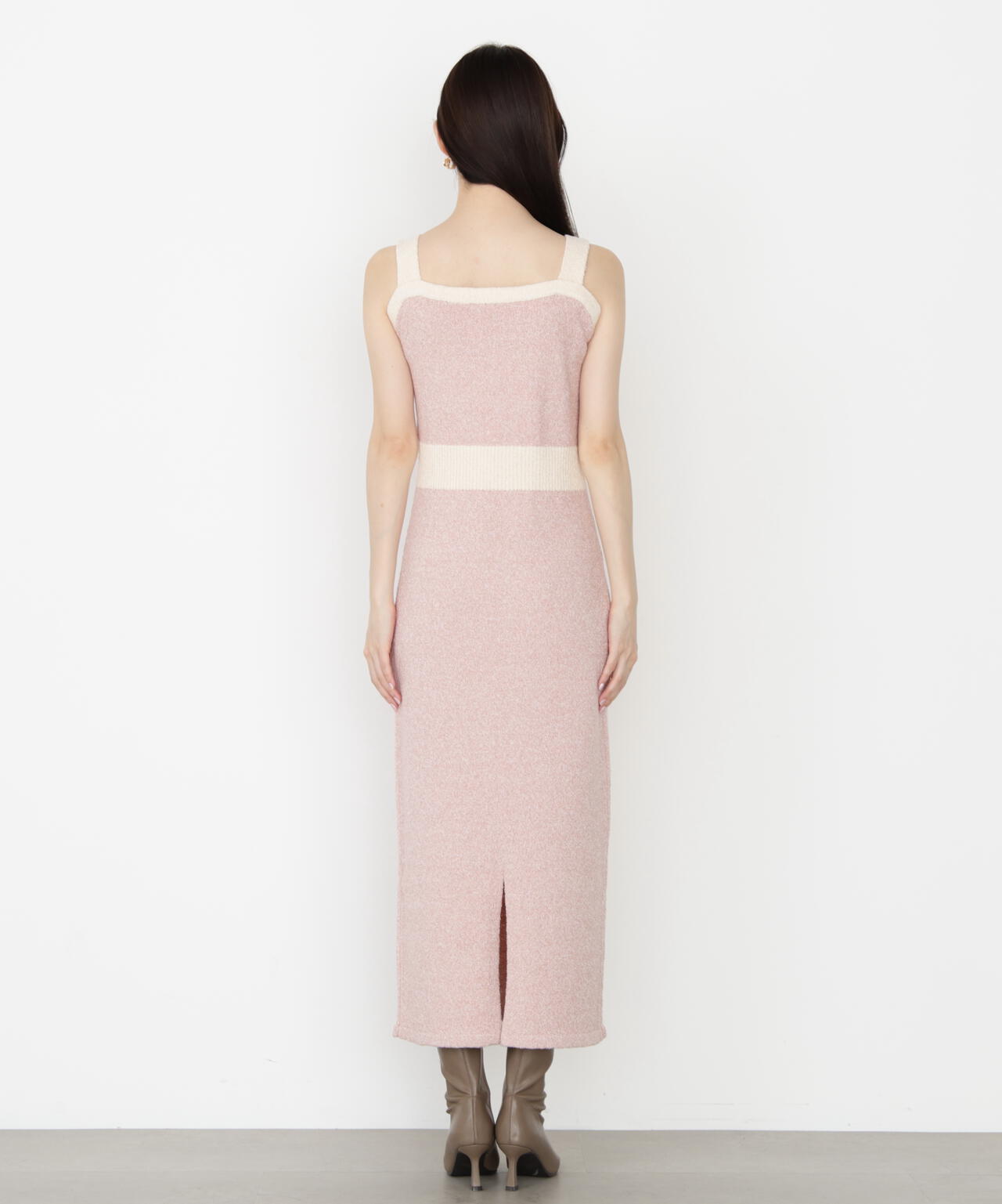 未使用】フィフィ&ロメオ カシミヤ混 パールニットワンピ ピンクSS zz