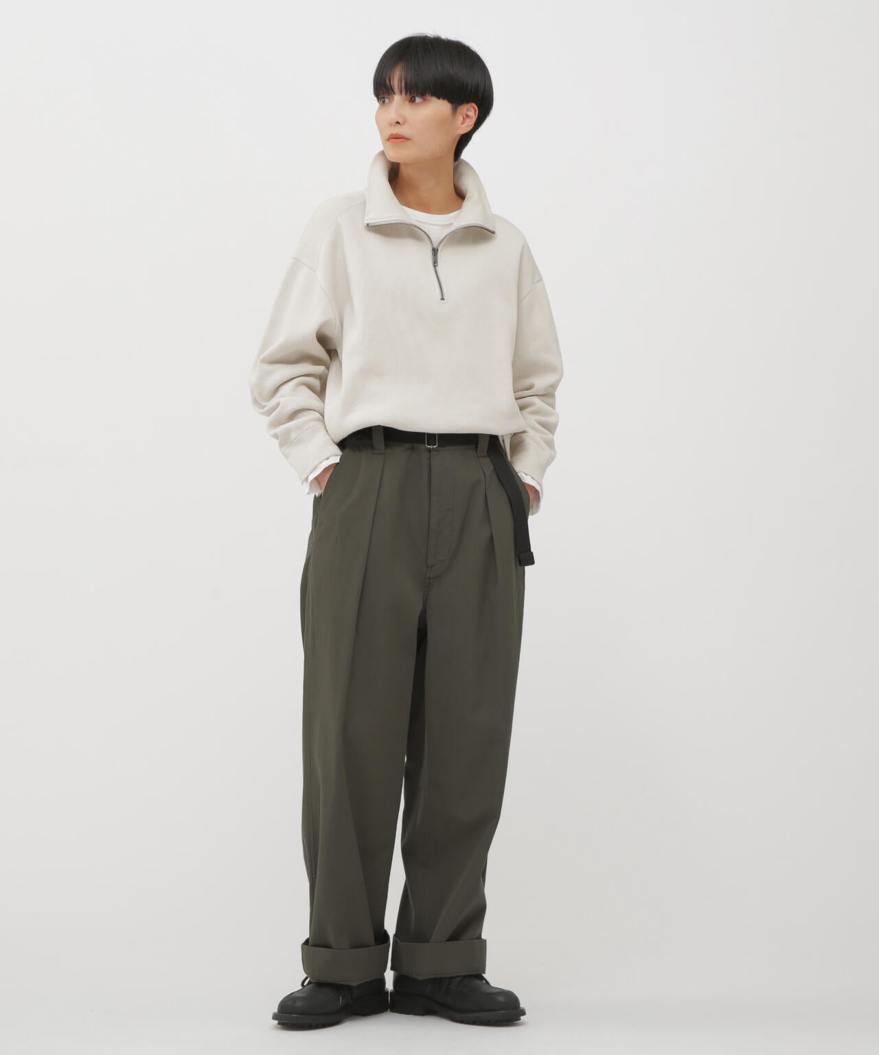 WOOL COTTON TWILL TROUSERS | MARGARET HOWELL（マーガレット