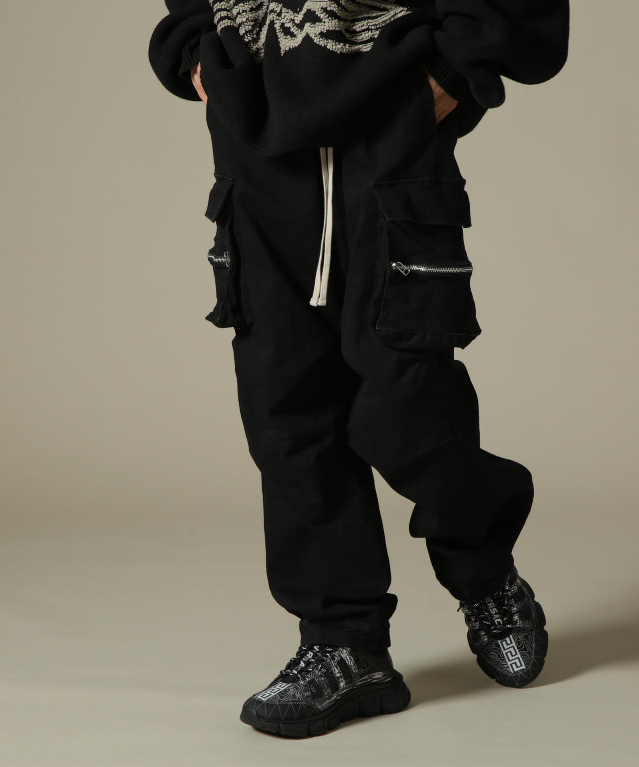 DankeSchon/ダンケシェーン/PREMIUM TC BLACK ZIP POCKET PANTS