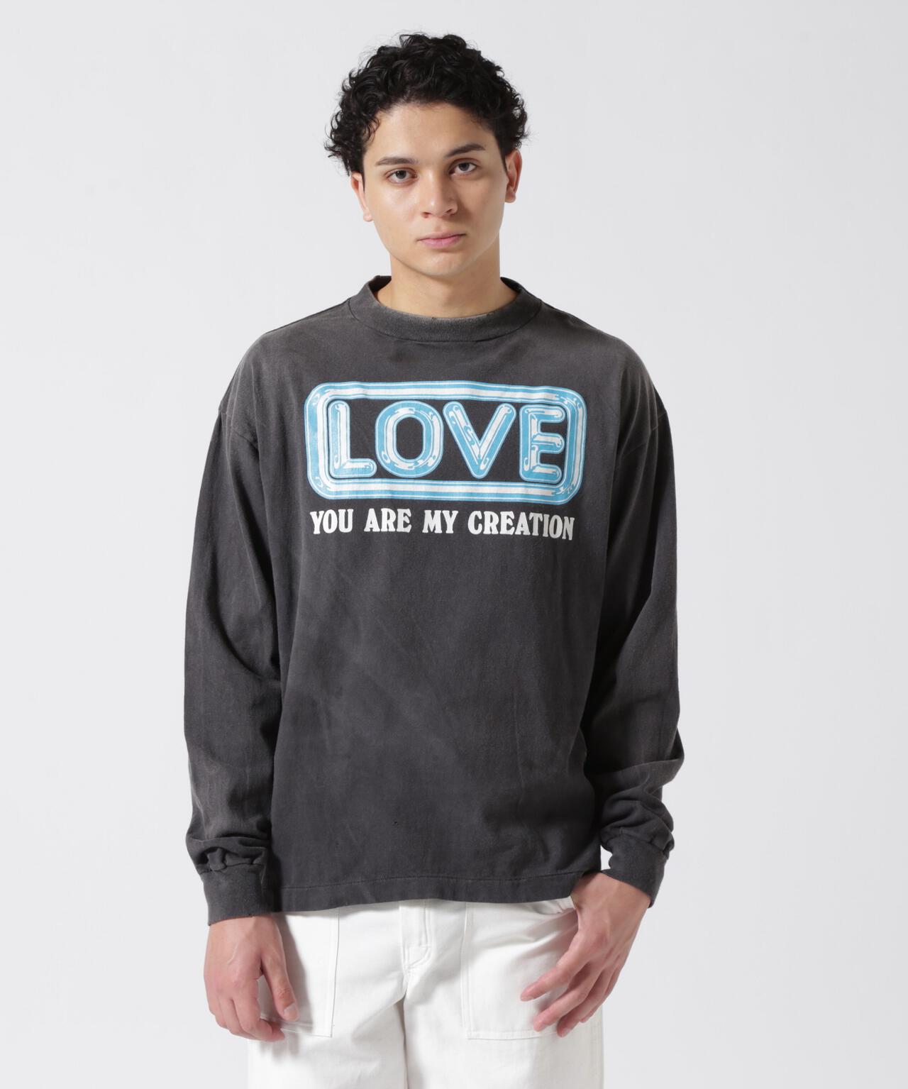 SAINT MICHAEL/セントマイケル/LS TEE/LOVE/BLACK | ROYAL FLASH