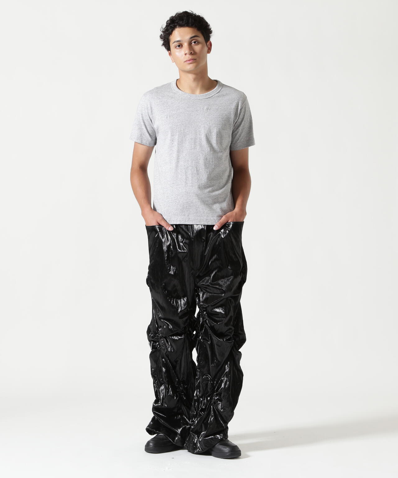 A.F ARTEFACT/エーエフ・アーティファクト/LEATER TEX GATHER WIDE