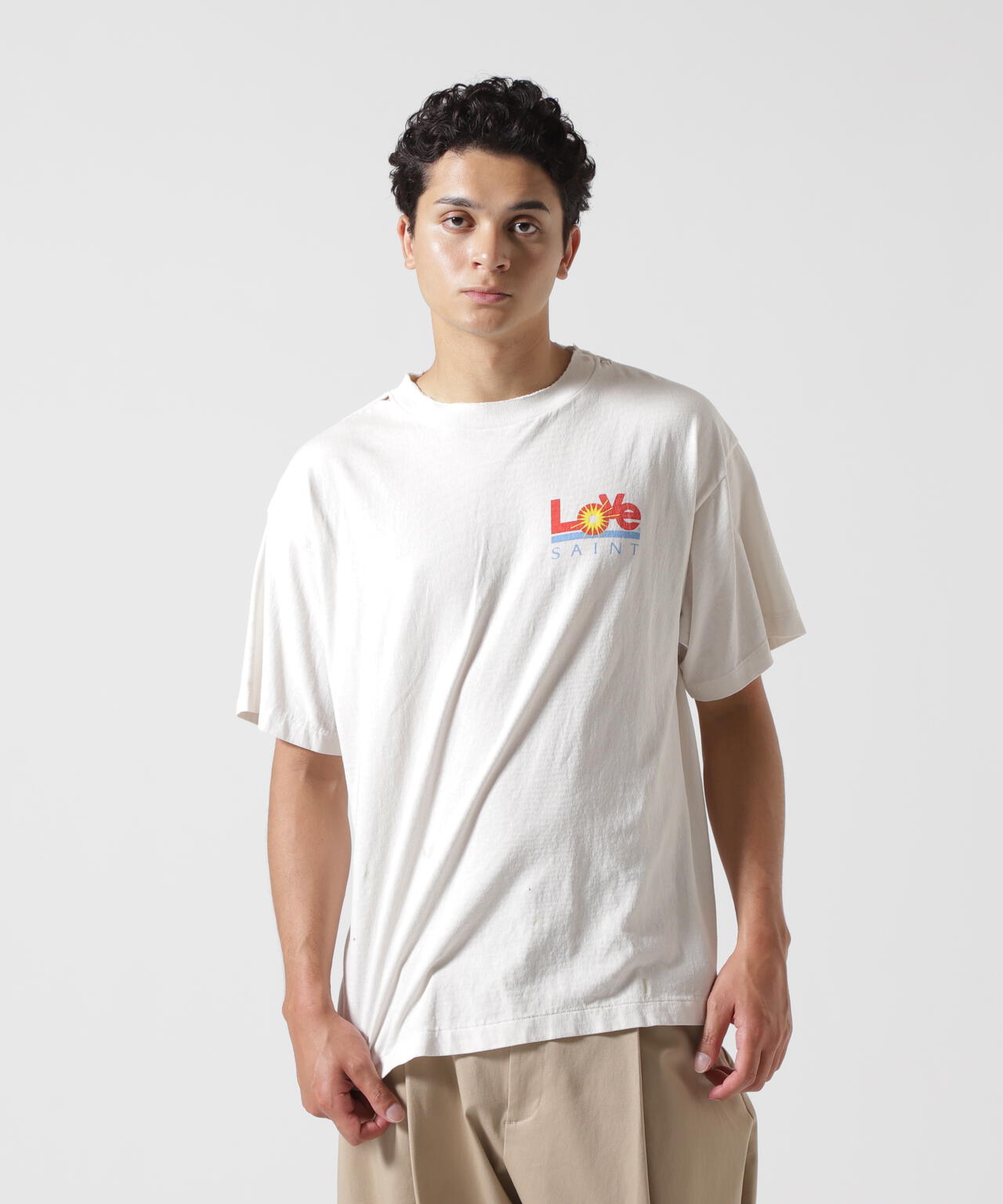 SAINT MICHAEL/セントマイケル/SS TEE/LOVE/WHITE | ROYAL FLASH