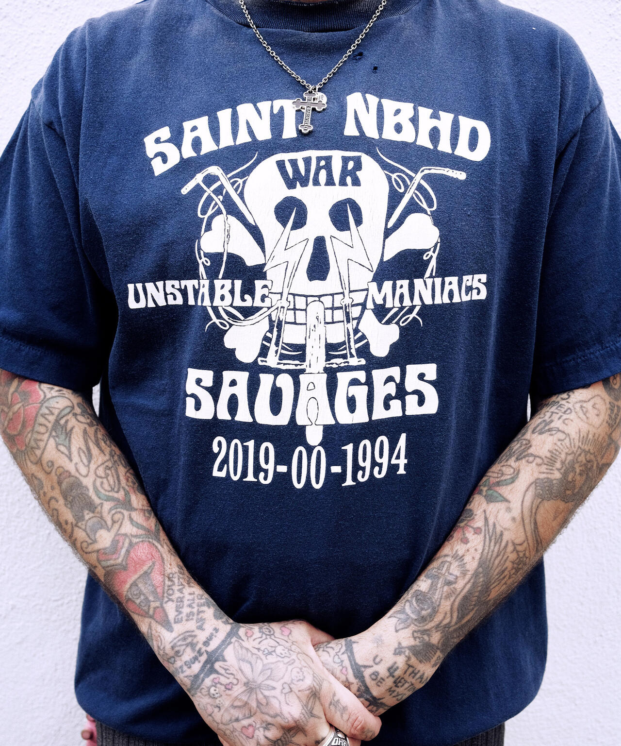 SAINT MICHAEL/セントマイケル/NH_SS TEE STHD.SAINTNBHD NAVY | ROYAL