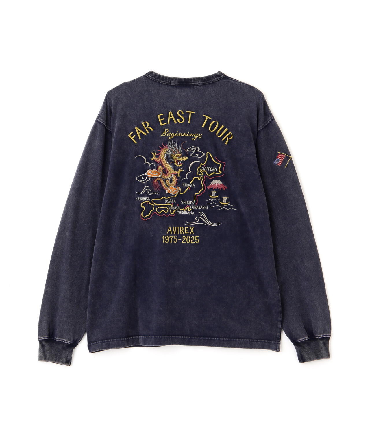 SOUVENIR COLLECTION》WASHED T-SHIRT ”FAR EAST TOUR” | AVIREX