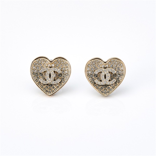 CHANEL ココマーク ハート ピアス ゴールド ブラック シルバー GP