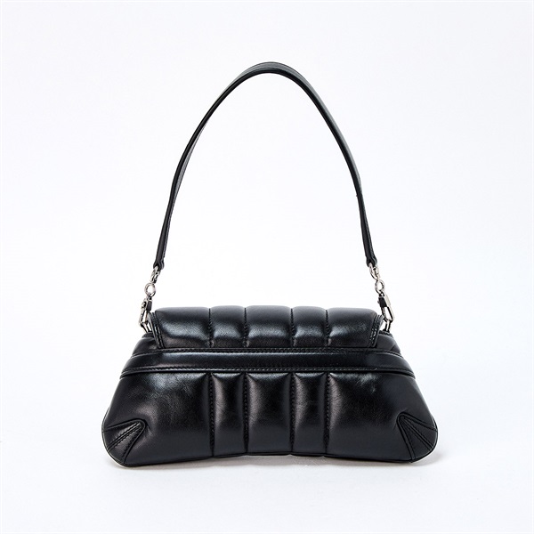 GUCCI ホースビット ショルダーバッグ ブラック シルバー レザー