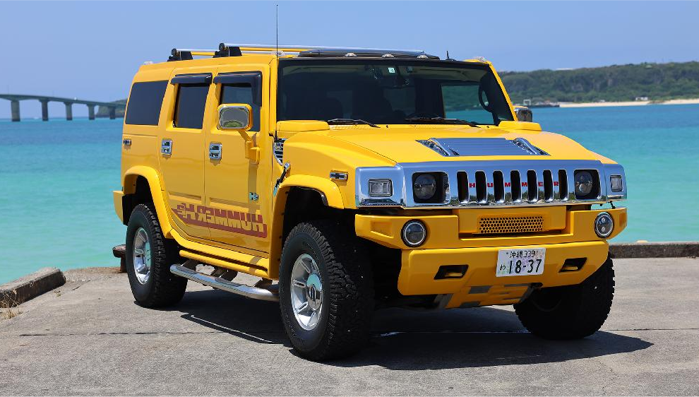 HUMMER H2(イエロー) 宮古島の高級車専門レンタカーはMIYAKO CAR