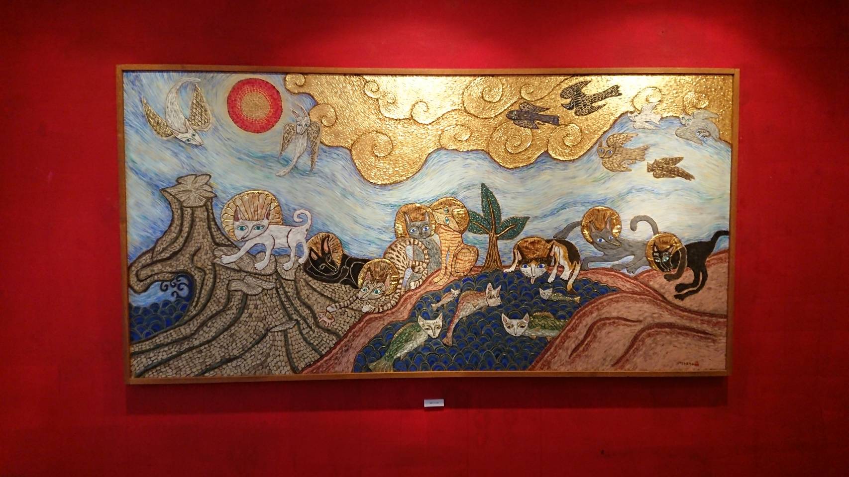 値下げ】人物画油絵有元利夫F6蒼枯額装手描き肉筆