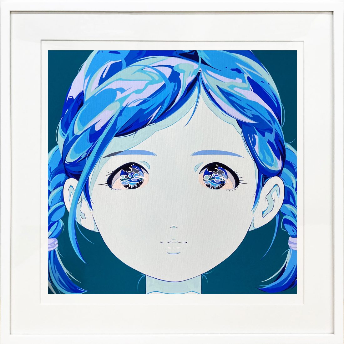 真作 愛☆まどんな 額装済みシルクスクリーン「チカゲ」 版画 EDサイン入り