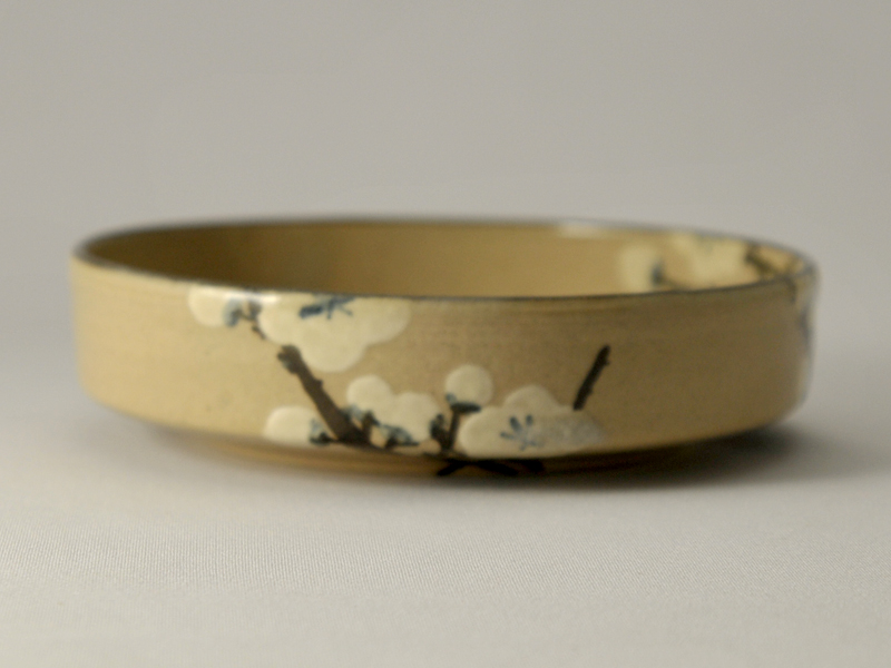 乾山写 蓋物 白梅 京焼 清水焼 美術品 工芸品 乾山写 蓋物 白梅 京焼