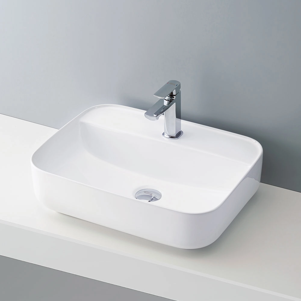 洗面ボウル ホワイト-22 B225 水栓・排水トラップ・排水金具4点セット