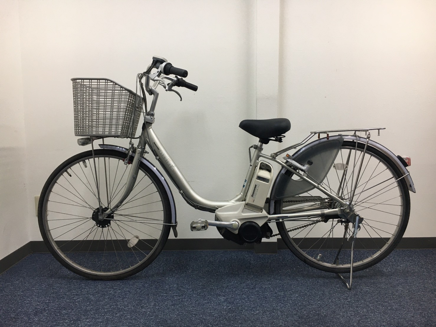 電動アシスト自転車 シティタイプ ブラウン6.6ah 長押し3点灯