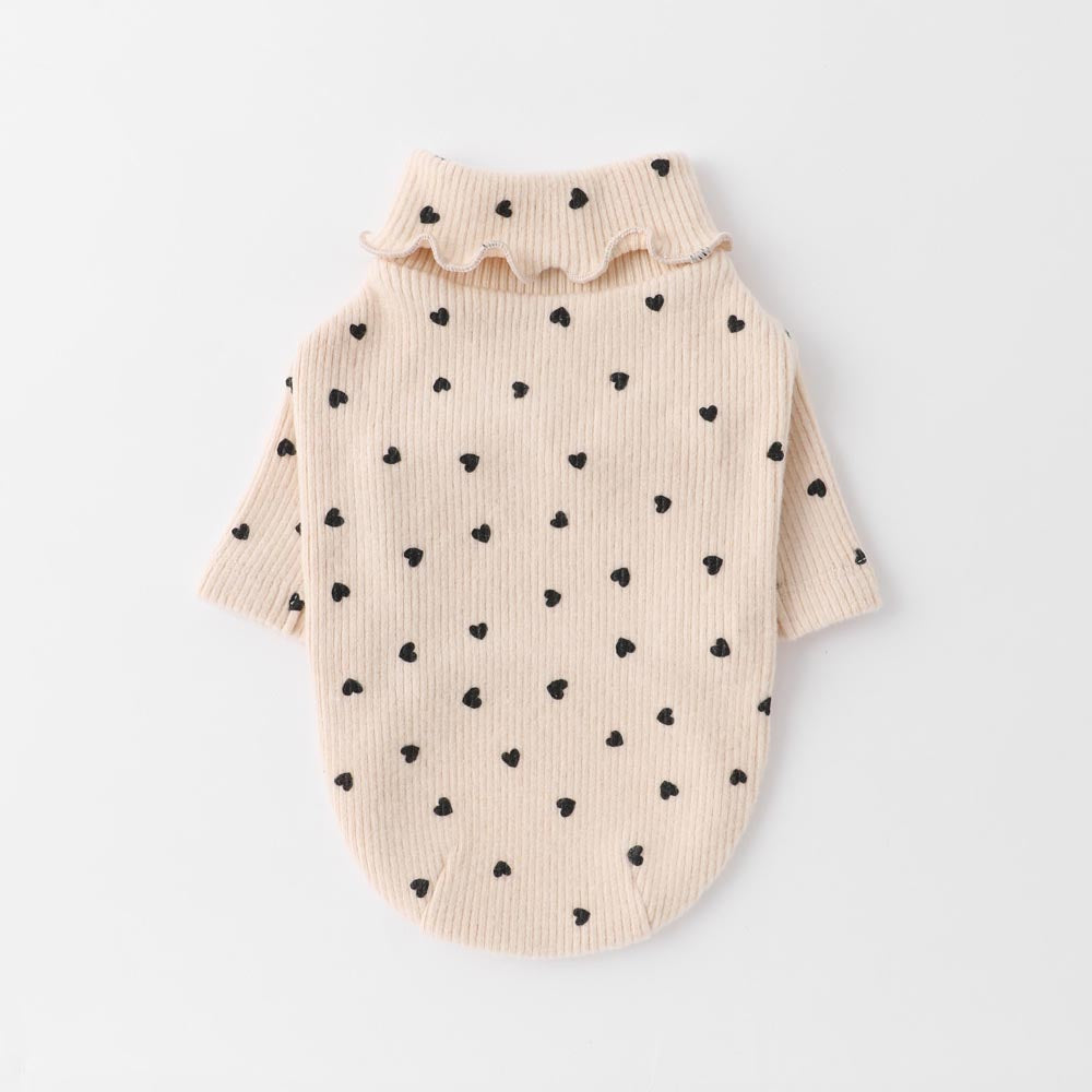 ハート柄リブメロウトップス – moncheri