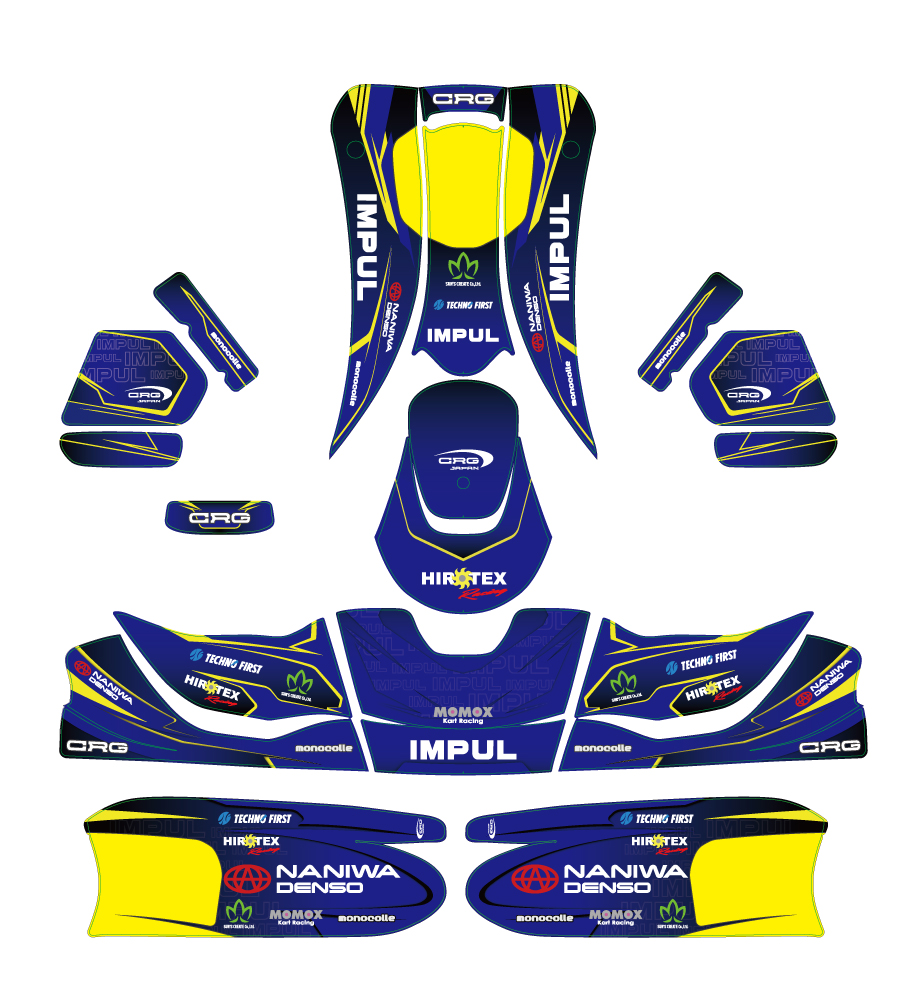 RACING KART STICKER 8 CRG IMPUL