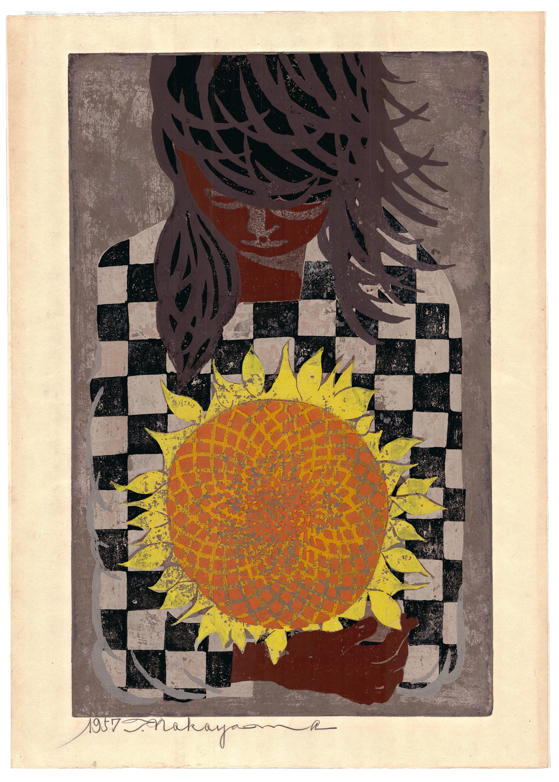 Tadashi Nakayama - Girl with Sunflower