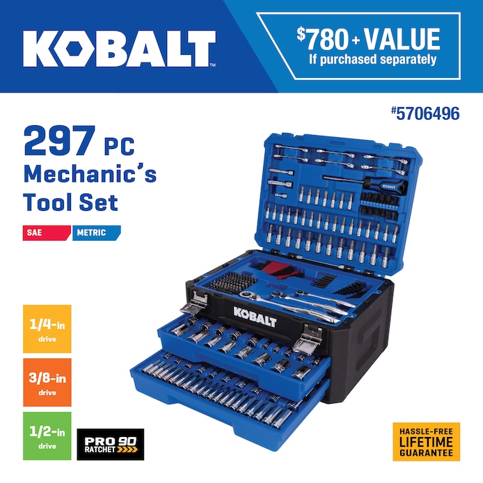 Shop Kobalt 4-Drawer Steel Rolling Tool Cabinet and 297 Piece