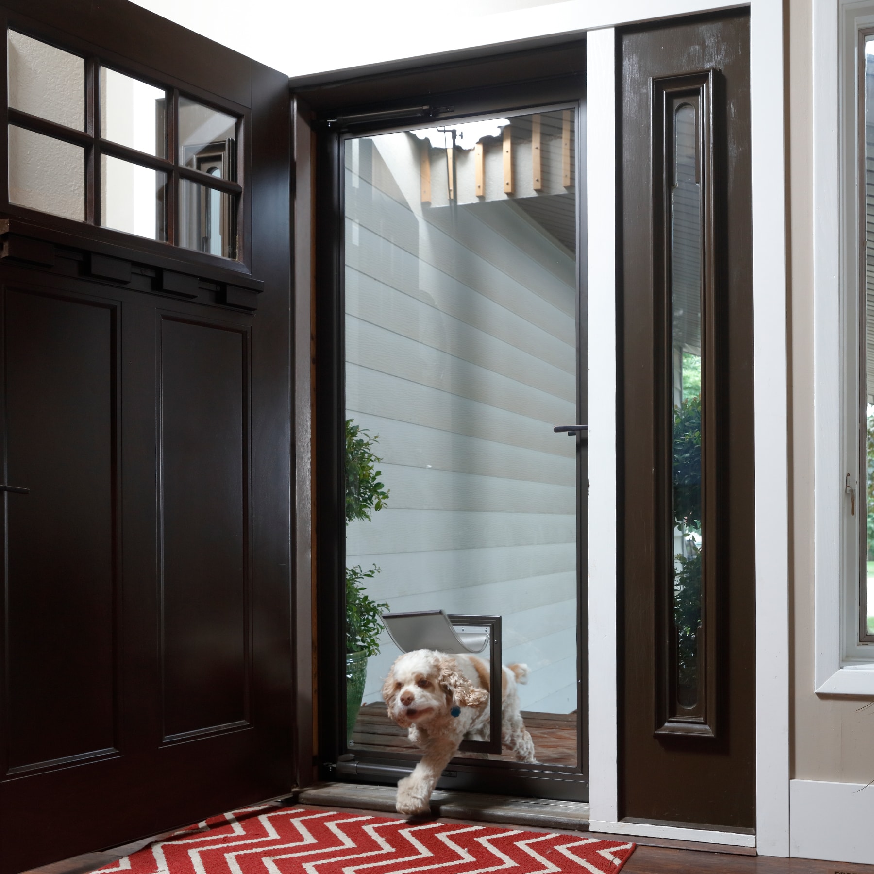 LARSON Signature Selection Pet Door 36-in x 81-in White Aluminum