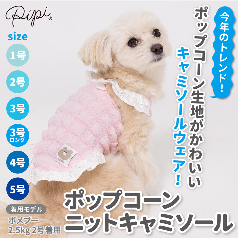 犬服ハンドメイド ポップコーンミントスカート付きSサイズ