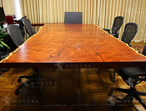 花梨 一枚板 ダイニングテーブルの天板