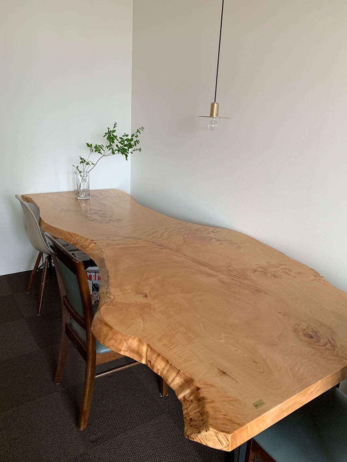 ダイニングテーブルxカウンターxトチ【東京都・さかもん様】波打つ