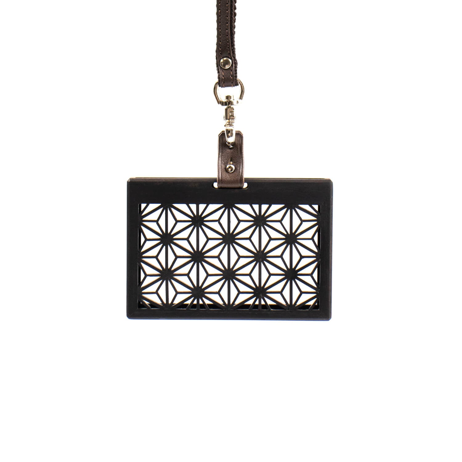 Ichie 組子細工のIDカードケース 木製 横型 カードケース IDケース