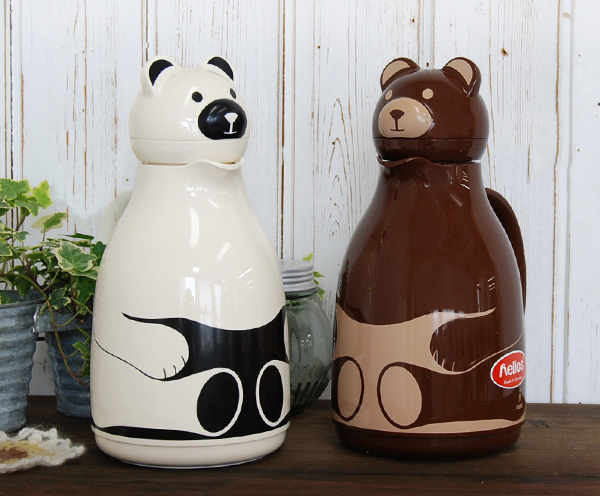 ちょこんと座ったクマの魔法瓶 – Helios（ヘリオス）卓上魔法瓶 サーモ