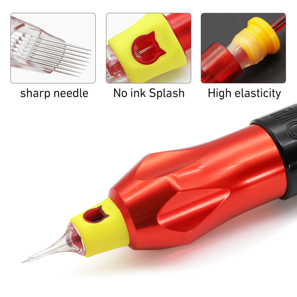 タトゥーマシン&ニードル&インク&人工皮膚1枚