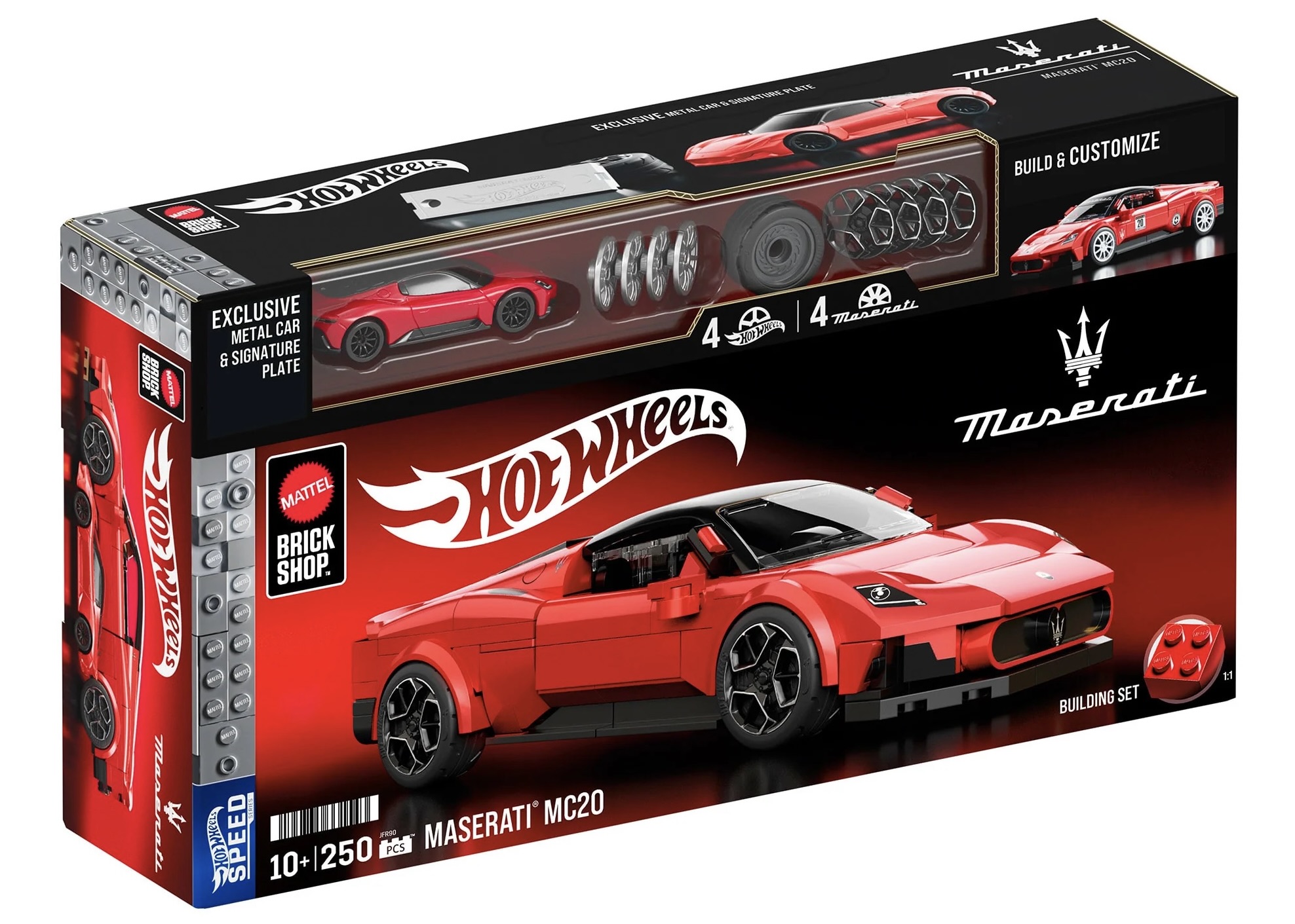 Mattel Brick Shop Hot Wheels Maserati MC20 Set Hits the Track