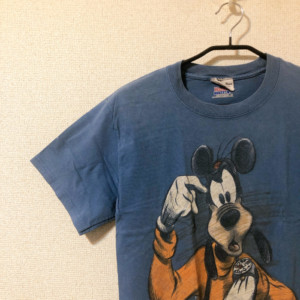 Disney(ディズニー) メンズブルーグーフィーTシャツ S - More want vintage