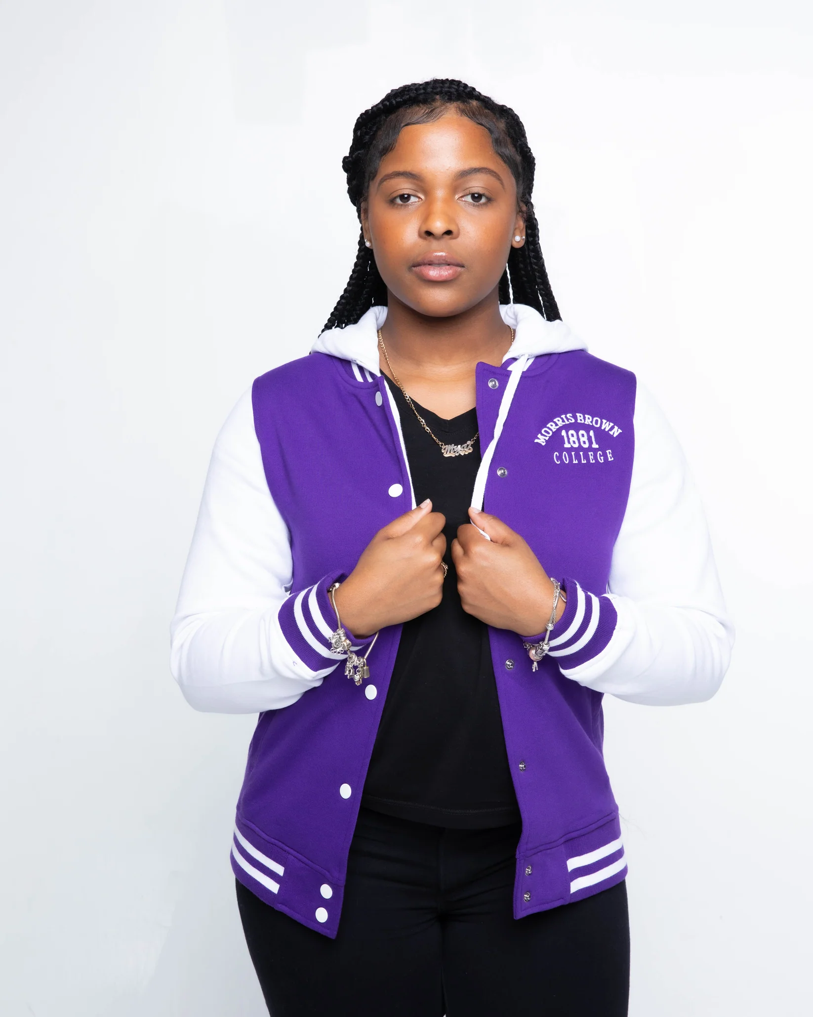 Deluxe Ladies L-Style Varsity Jacket - Morris Brown College