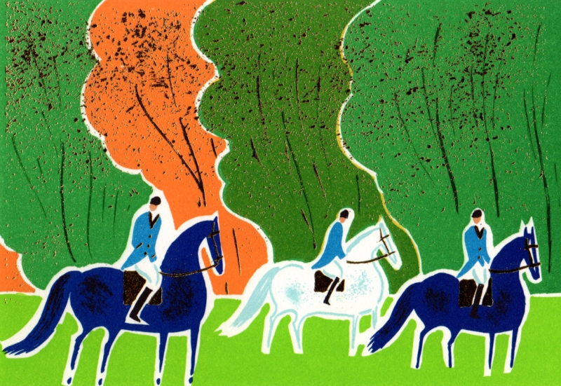 新品 馬騎手の絵画