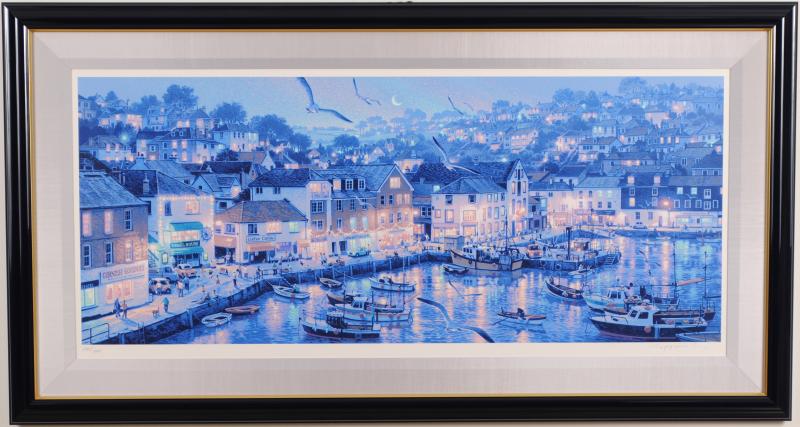 笹倉鉄平がシルクスクリーンの版画で制作した海の絵画「メヴァギッセイ