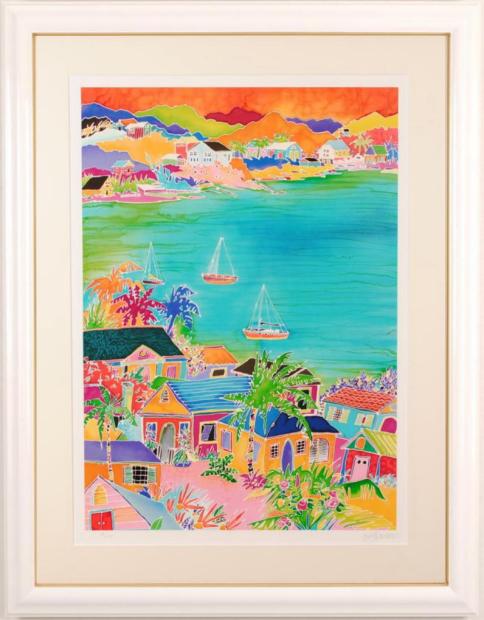 真作】Jennifer Markes シルクスクリーン Pomegranate Cove 26/175