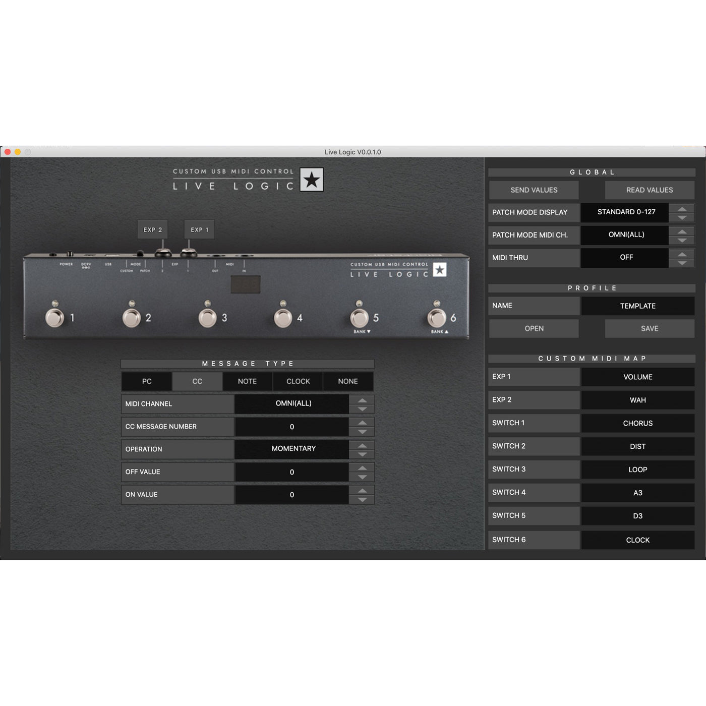Blackstar Live Logic Midi Pedl – Motor City Guitar