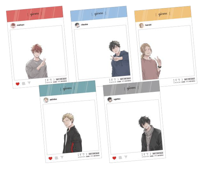 ギヴン 映画 特典 SNS風クリアカード ギヴン 映画 特典 SNS風クリア