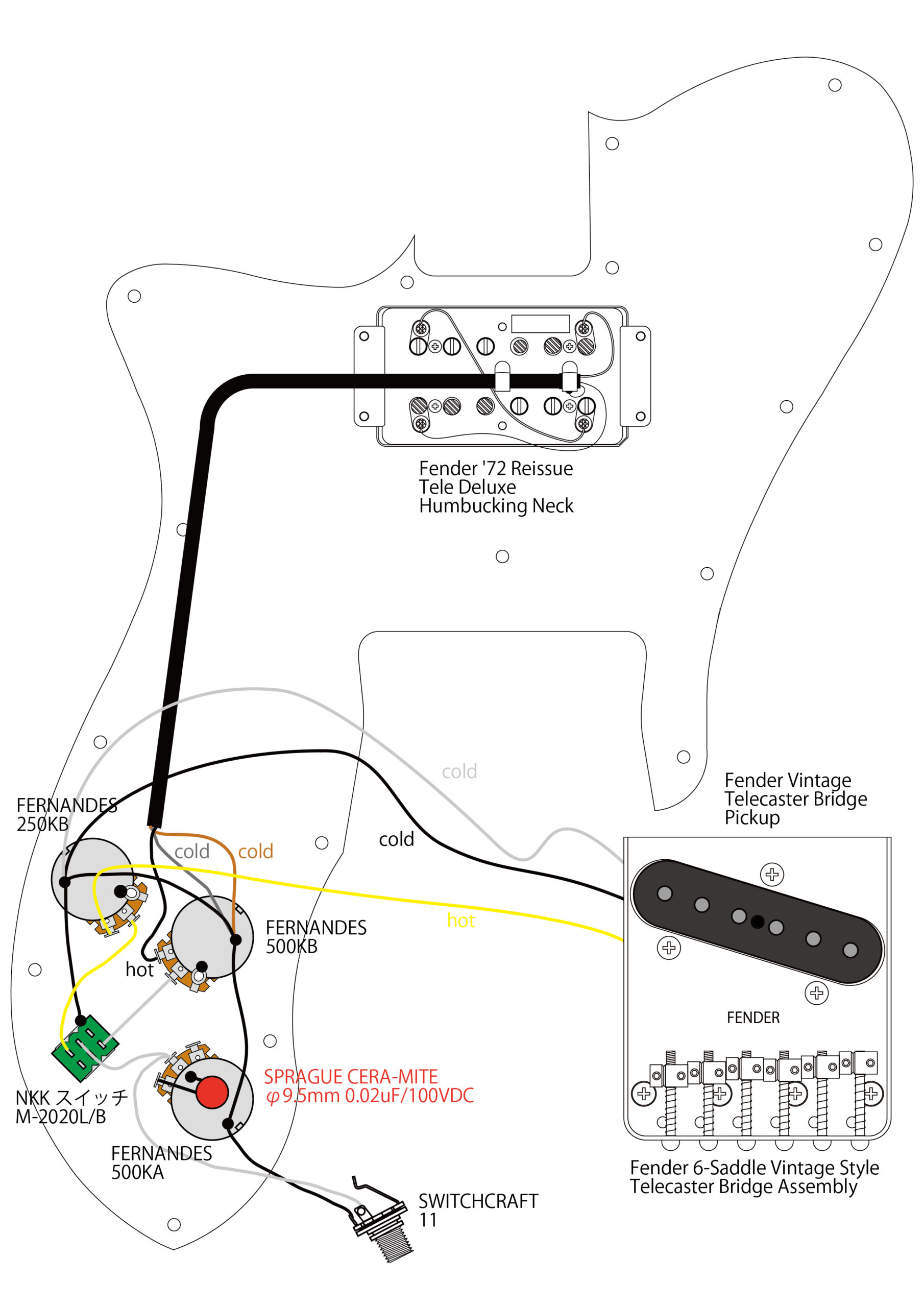 個人製作 アベフトシ風 テレキャスターカスタム 髑髏ノブ 配線付き