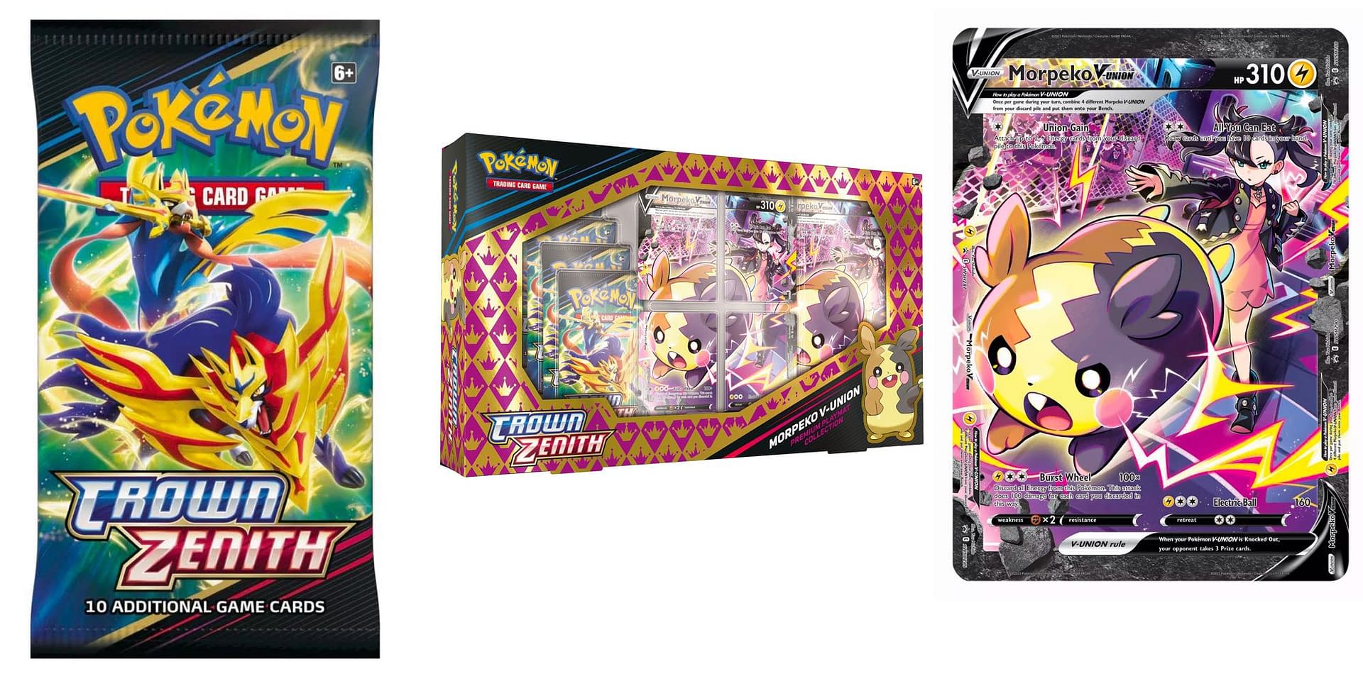 Pokémon TCG: Crown Zenith's Morpeko V-UNION Collection Revealed