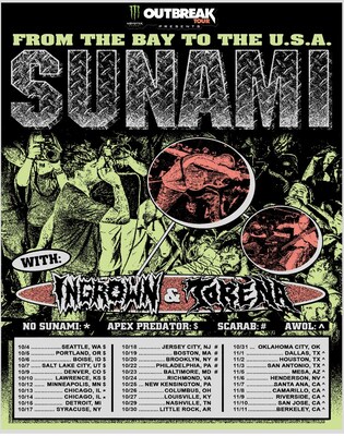 Rising Hardcore Act SUNAMI Hits the Road for the Monster Energy