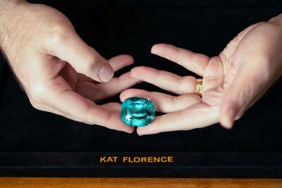 世界最大のフローレスなパライバ・トルマリンがボナムズ香港の