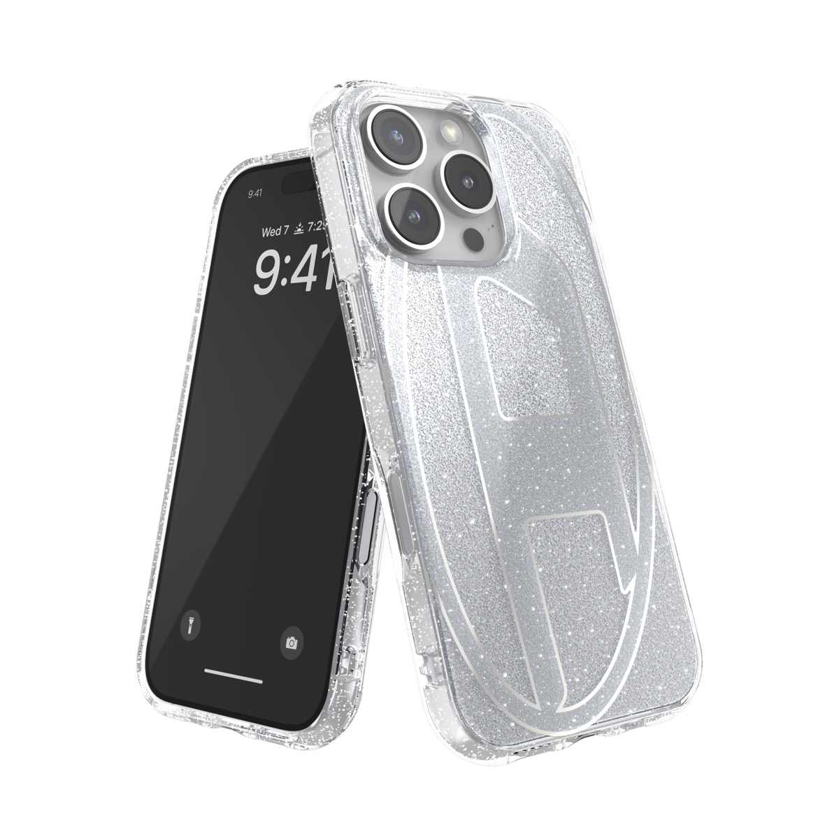 DIESEL Oval D Glitter iPhone 16 Pro Silver〔ディーゼル〕 – 海外