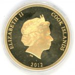 クック諸島 100ドル金貨 2012年 昇龍 公式記念貨幣 桐箱入り