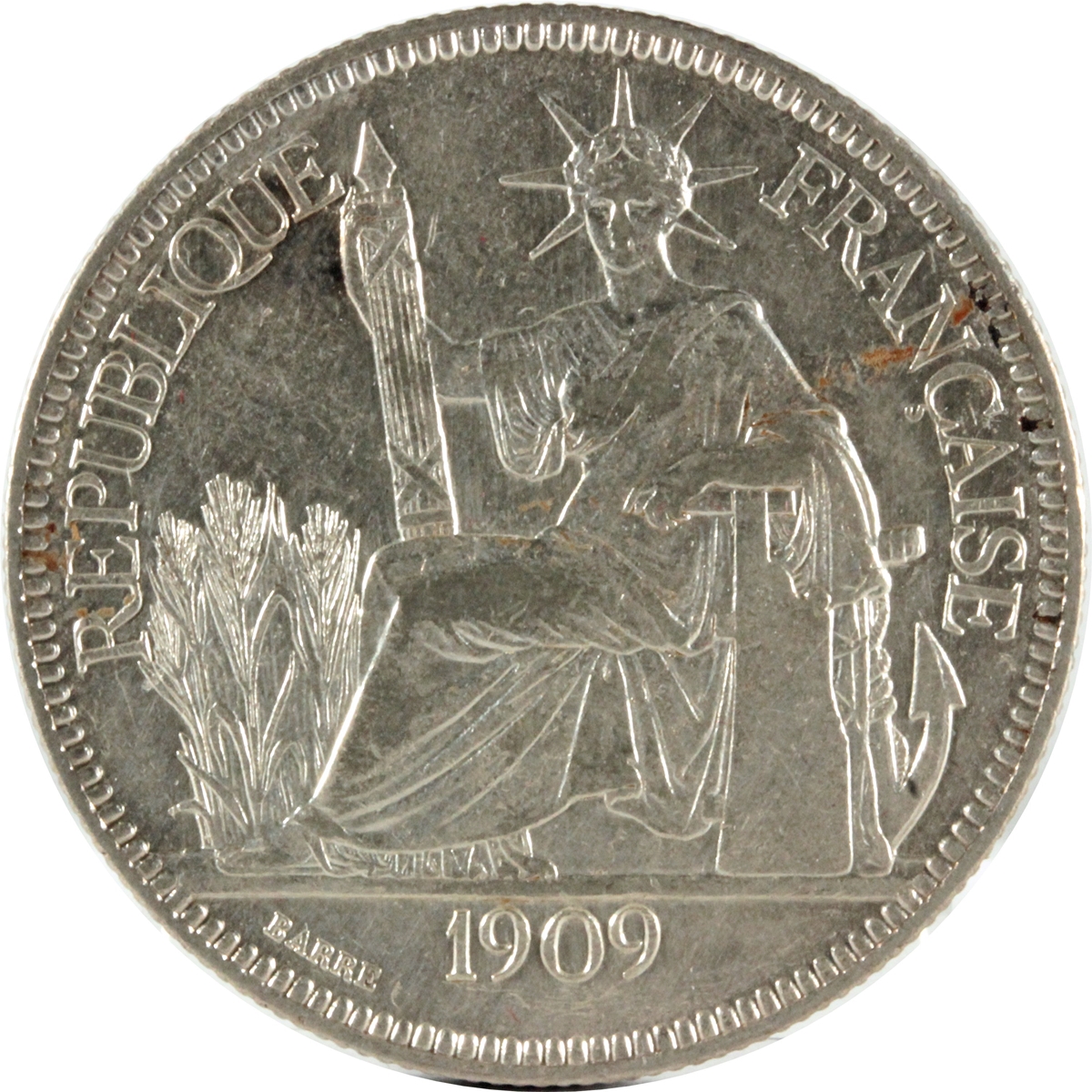 仏領インドシナ 1909年 PIASTRE 銀貨 XF | ミスターコインズ